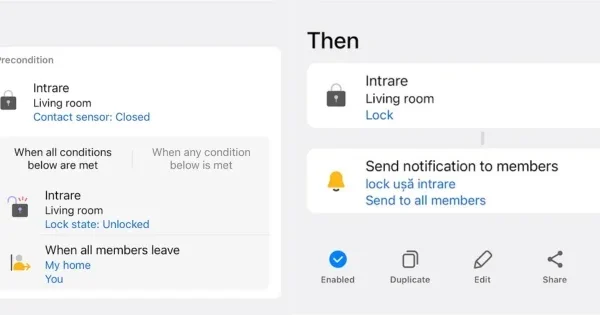 SmartThings mi-a automatizat plecarea de acasă. Acum nu mai uit ușa încuiată