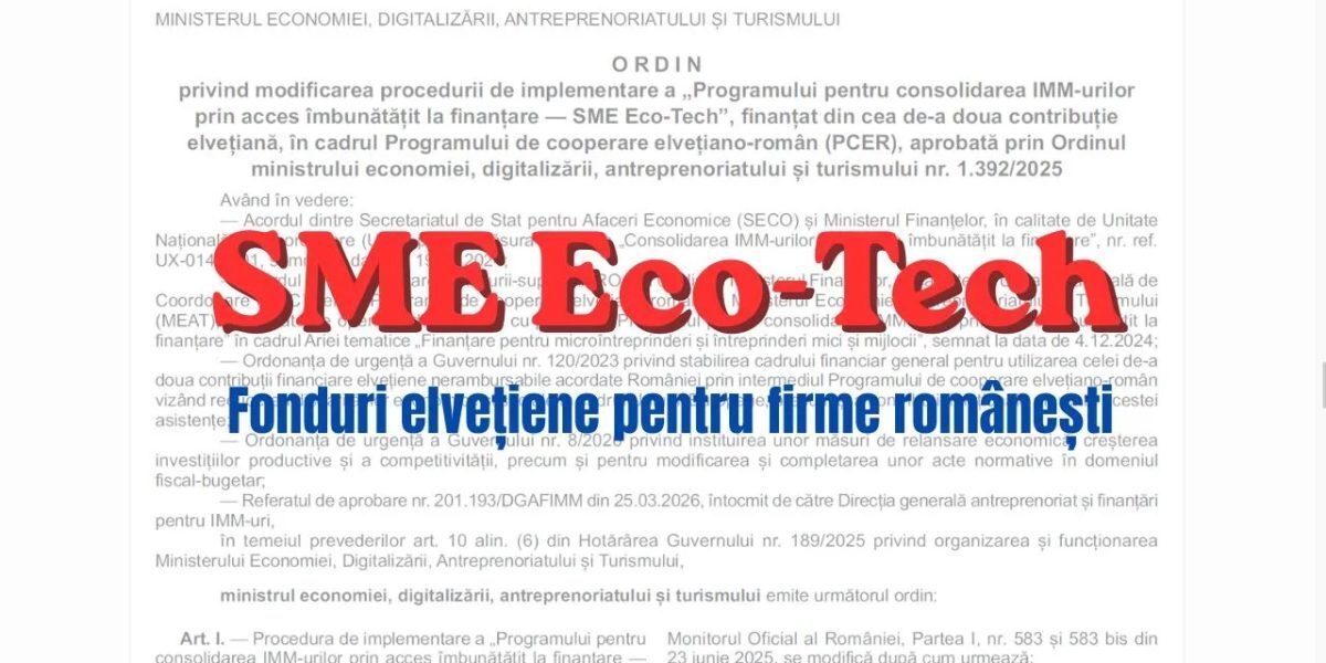 Fonduri elvețiene: Mai puține obstacole pentru firmele micro