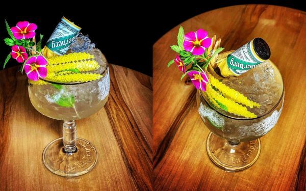 Sub soare, un cocktail de pădure, miere și Underberg