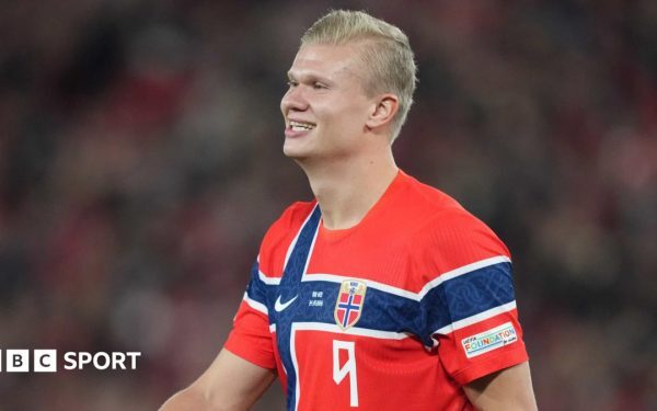 Haaland, eroul Norvegiei în Nations League, a marcat de două ori