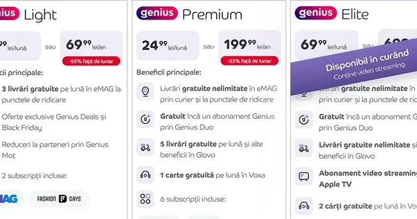 eMAG Genius: noi planuri de la 69 lei, Apple TV în oferta de top