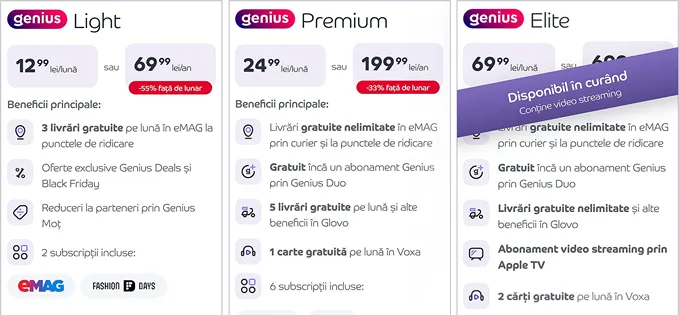 eMAG Genius: noi planuri de la 69 lei, Apple TV în oferta de top